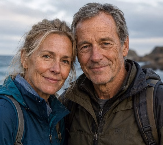Camino de Santiago pilgrims Dan and Jenny Kowalski from The Pilgrims Table novel